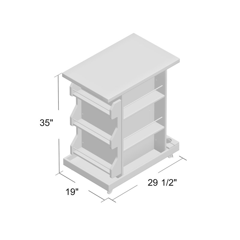 Red Barrel Studio® Solid Wood Kitchen Cart & Reviews Wayfair